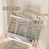 Yuzhishu kitchen rack 304 stainless steel chopstick storage box chopstick tube chopstick basket wall-mounted chopstick cage drain chopstick cage 2 compartments 304 stainless steel table-mounted