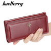 Baellerry wallet new style women's long Korean style multi-card zipper mobile phone bag fashionable versatile clutch red