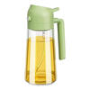 Fun kitchen oil kettle spray kettle pouring oil spray all-in-one edible oil glass oil kettle kitchen household non-stick oil olive green