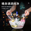 Fantasy Ice Bucket Champagne Bucket Clear Bar Small Ice Bucket Ice Cube Bucket 1.1L (Gray) Comes with Stainless Steel Ice Clamp