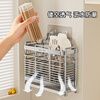 Yuzhishu kitchen rack 304 stainless steel chopstick storage box chopstick tube chopstick basket wall-mounted chopstick cage drain chopstick cage 2 compartments 304 stainless steel table-mounted
