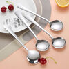 Xingfang 304 stainless steel spoon rice spoon dessert spoon household sauce spoon kitchen oil spoon 2 pack
