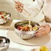 MAXCOOK 304 stainless steel bowl 12CM soup bowl tableware noodle bowl double-layer insulation MCWA-094