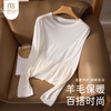 Modal base layer Tencel acetate mask long-sleeved T-shirt for women 2026 new thin fungus edge sun protection round neck top white