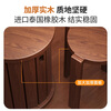 Quanpinwu solid wood stool household stackable round stool stacking stool spare dining table side stool combination stool round four walnut color