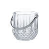Fantasy Ice Bucket Champagne Bucket Clear Bar Small Ice Bucket Ice Cube Bucket 1.1L (Gray) Comes with Stainless Steel Ice Clamp