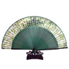 Wang Xingji fan souvenir Chinese style folding fan ancient style intangible cultural heritage gift ladies silk silk fan folding fan gift box for foreigners ancient rhyme bamboo ink 6 inches