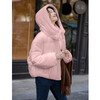 Ives (ITISF4) Anchor Red Down Jacket Winter Korean Version Thick Warmth High-Level Loose 90 White Duck Down Pink S