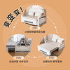 Folding sofa bed dual-purpose multi-functional small apartment folding dual-purpose telescopic bed pull-out living room storage simple sofa white frame light gray cotton and linen 1.5m storage +5cm sponge +2cm coconut palm