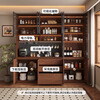 Gugezhijia customized solid wood sideboard against the wall, integrated storage cabinet, warm white storage cabinet, wine cabinet, kitchen dining table integrated cabinet, 2.0 meters long