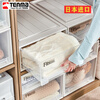 TENMA Japan imported Tianma storage box drawer-type plastic clothing storage box wardrobe children's underwear storage box desktop F330 33*47*21.5cm classic light khaki