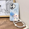 Jiang Ming comes with lens film suitable for Apple 17 mobile phone case iphone17 protective cover all-inclusive anti-fall Internet celebrity light luxury high-end creative men and women feather yarn shell hydrangea cat with bracelet
