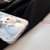 Jiang Ming comes with lens film suitable for Apple 17 mobile phone case iphone17 protective cover all-inclusive anti-fall Internet celebrity light luxury high-end creative men and women feather yarn shell hydrangea cat with bracelet