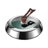 Shijin German quality high arch pot lid stainless steel heightened pot lid steamer wok lid round visible transparent glass lid 30cm + standable handle