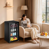 Haier 96L new generation small ice bar household fruit and vegetable refrigerator fresh cabinet office living room mini refrigerator upright small freezer first-class energy efficiency LC-96LHED1
