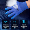 Thickened wear-resistant labor protection gloves, work tires, rubber leather, ink blue construction site work, non-slip, breathable, rubber-impregnated protection, free shipping, upgraded version A688 wear-resistant king 120 pairs, no specifications