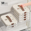 MEOD Japanese food-grade dumpling box refrigerator special storage box for keeping fresh wonton dumplings, food grade, 0 odor, free dumpling artifact, 3 layers, 1 cover, 210 pieces of water