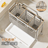 Yuzhishu kitchen rack 304 stainless steel chopstick storage box chopstick tube chopstick basket wall-mounted chopstick cage drain chopstick cage 2 compartments 304 stainless steel table-mounted