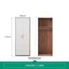 Quanyou Home Solid Wood Handle Bedroom Wardrobe Furniture Modern Simple Floor Standing Wardrobe Hanging Wardrobe Storage Storage Cabinet