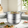 Debo Debo soup steamer 304 stainless steel pot two-layer steamer induction cooker universal Warwick 30cm