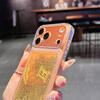 Heat Quicksand Gold Foil Suitable for Apple 17promax mobile phone case iPhone17ProMax protective cover Year of the Horse New Year God of Wealth Guangjin Transparent Anti-fall Creative