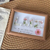 USERJOYdiy handmade glue dried flower letter photo frame ornaments office bedside decoration Chinese Valentine's Day birthday gift 6-inch walnut photo frame + full set of materials + purple flowers ordinary style