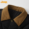 JEEP Jeep Down Jacket Men's Winter Lightweight Lapel Detroit Warm and Coldproof Jacket Men's Black 2XL