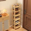 Fantasy solid wood shoe rack multi-layer home entrance dormitory storage rack small simple storage shelf space shoe cabinet pure white five-layer and six-layer shoe rack