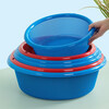 Camellia Lehui round sieve plastic basket round thickened vegetable basket storage large organizer kitchen drain blue household blue 44CM