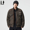 CHOCOOLATEit American motorcycle leather jacket men's autumn new tie-dye retro jacket men's gray L