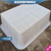 Bodenju Large Plastic Basket Rectangular Supermarket Leakage Basket Thickened Encrypted Kitchen Washing Vegetables White No. 5338 54*42*19.5