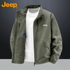 JEEP Jeep Jacket Men's Velvet Thickened Warm Jacket Autumn and Winter Casual Top Men's Dark Gray Velvet XL