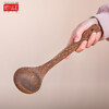 Colorful clove chicken wing wooden spoon long handle curved practical spoon wooden kitchen tableware set spoon large wooden spoon curved handle spoon (0 paint 0 wax 0 glue) F50277