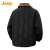 JEEP Jeep Down Jacket Men's Winter Lightweight Lapel Detroit Warm and Coldproof Jacket Men's Black 2XL