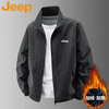 JEEP Jeep Jacket Men's Spring and Autumn Sports Loose Casual Stand Collar Top Jacket Dark Gray XL