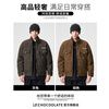 CHOCOOLATEit American motorcycle leather jacket men's autumn new tie-dye retro jacket men's gray L