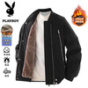 Playboy (PLAYBOY) Jacket Men's Autumn and Winter Casual Versatile Warm Outdoor Sports Velvet Jacket Top Ivory White L