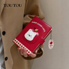 Toutou Apple Puppy Passport Holder Card Bag Women's Coin Purse Zodiac Year Red Birthday New Year's Day Horse Year Gift