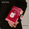 Toutou Apple Puppy Passport Holder Card Bag Women's Coin Purse Zodiac Year Red Birthday New Year's Day Horse Year Gift