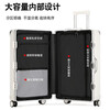 Large-capacity suitcase, multi-functional suitcase, high-looking aluminum frame trolley case, universal wheel password box for male and female students, black 30 inches