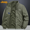 JEEP Jeep Jacket Men's Velvet Thickened Warm Jacket Autumn and Winter Casual Top Men's Dark Gray Velvet XL