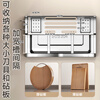Four Seasons Muge Kitchen Knife Rack Storage Rack 304 Stainless Steel Kitchen Knife Rack Pot Cover Chopping Board Rack Chopstick Cage Storage Knife Integrated Rack