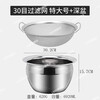 He Jiagong German 304 stainless steel rice washing basket, vegetable washing and draining basket, household rice sieve, washing sesame seeds and fruits, 304 stainless steel 23cm filter.