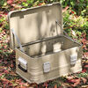 CLCEY outdoor storage box camping magnesium aluminum alloy car trunk metal all-aluminum capacity storage box desert yellow 30L