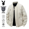 Playboy (PLAYBOY) Jacket Men's Autumn and Winter Casual Versatile Warm Outdoor Sports Velvet Jacket Top Ivory White L