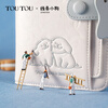 Toutou line puppy passport holder document cash bag all in one overseas wallet card bag new year gift for boyfriend and girlfriend