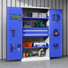 Thickened heavy-duty tool cabinet, heavy-duty hardware tool cabinet, iron cabinet, hardware tool box, double-door tool cabinet, thickened heavy-duty inner four-panel/full blue