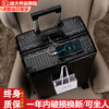 Snow Cass suitcase large capacity aluminum frame trolley case multi-functional suitcase female student high-looking leather suitcase thickened password box atmospheric black hook + cup holder + USB interface 28 inches large capacity luggage three lock protection