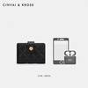 CinvaiKrose small c&k flagship store wallet women's 2025 new leather wallet niche design multi-card slot coin purse black gift box + handbag - 520 gift for girlfriend, gift to wife and best friend