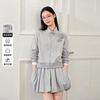 Leding threaded terry fine glitter and exquisite flower decoration short sweatshirt jacket Moonstone Gray (ready in stock) XS